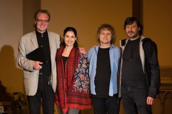 Mistero buffo - Martin Jakubíček, Eva Ventrubová, Dalibor Štrunc, Aleš Bergman, foto: Petra Švehlová